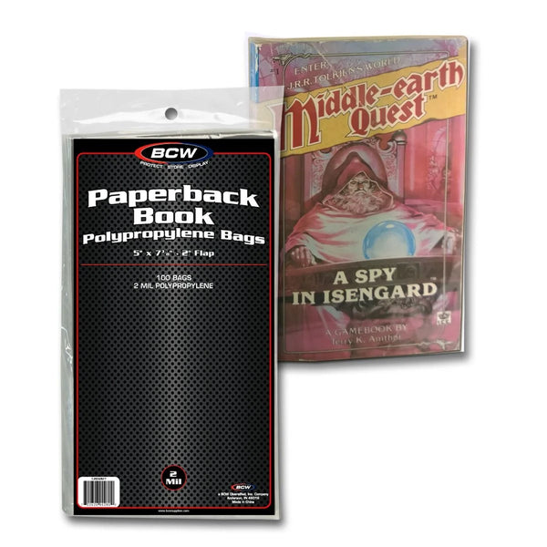 BCW PAPERBACK BOOK BAGS 5X73/8