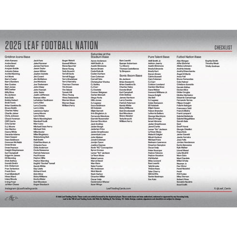 2025 LEAF FOOTBALL NATION JUMBO