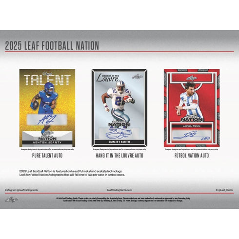 2025 LEAF FOOTBALL NATION HOBBY
