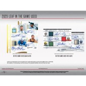 2025 LEAF IN THE GAME USED SPORTS
