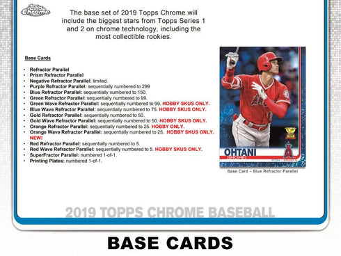 19 TOPPS CHROME HOBBY