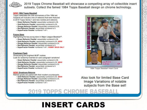 19 TOPPS CHROME HOBBY