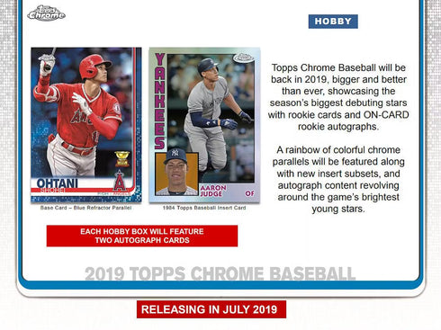 19 TOPPS CHROME HOBBY