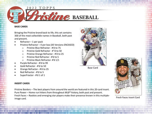 22 TOPPS PRISTINE BASEBALL