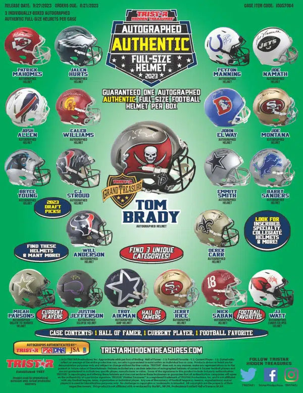 23 TRI-STAR AUTHENTIC AUTOGRAPH HELMET