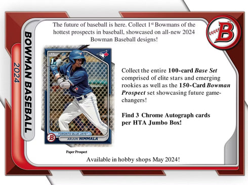 24 TOPPS BOWMAN JUMBO BASEBALL