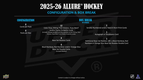 25 UPPER DECK ALLURE HOCKEY