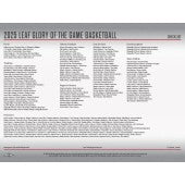 2025 LEAF GLORY OF THE GAME BASKETBALL HOBBY BOX