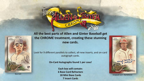22 TOPPS ALLEN & GINTER CHROME BASEBALL