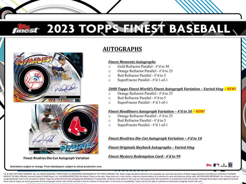 23 TOPPS FINEST BASEBALL