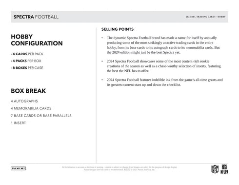 24 PANINI SPECTRA FOOTBALL