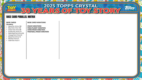 25 TOPPS TOY STORY 30 YEARS OF STORY (Sealed Cases Available)