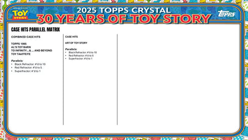 25 TOPPS TOY STORY 30 YEARS OF STORY (Sealed Cases Available)