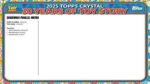 25 TOPPS TOY STORY 30 YEARS OF STORY (Sealed Cases Available)