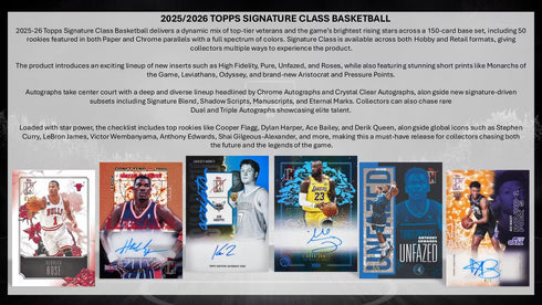 25 TOPPS SIGNATURE CLASS NBA HOBBY