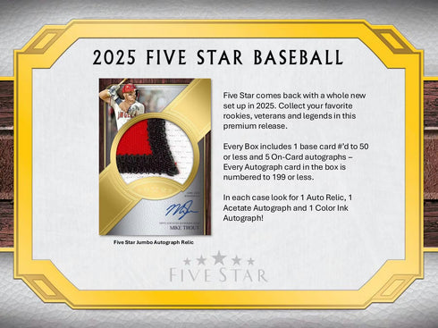 25 TOPPS FIVE STAR BASEBALL (Sealed Cases Only)