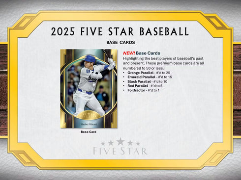 25 TOPPS FIVE STAR BASEBALL (Sealed Cases Only)