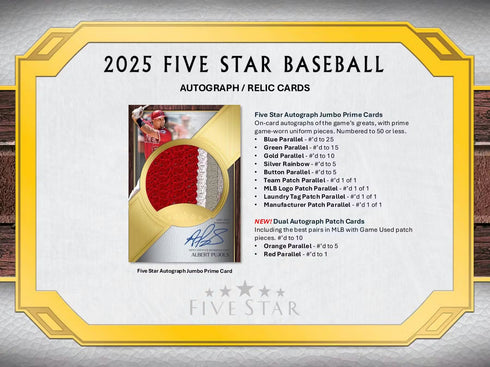 25 TOPPS FIVE STAR BASEBALL (Sealed Cases Only)