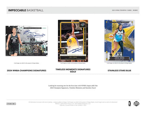 2025 PANINI IMPECCABLE WNBA