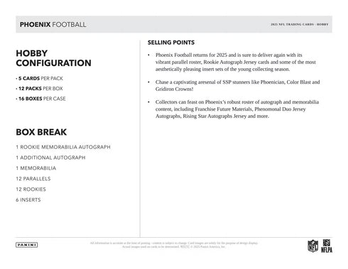 25 PANINI PHOENIX FOOTBALL