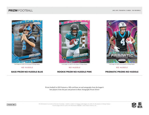 2025 PANINI PRIZM NO HUDDLE FOOTBALL