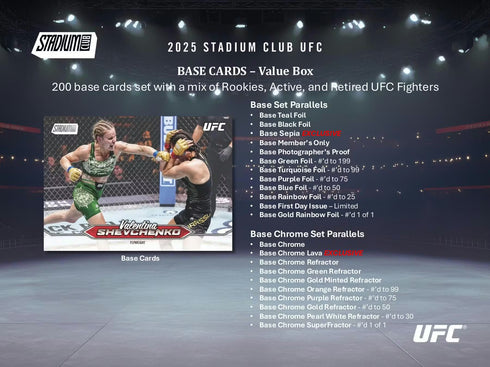 25 TOPPS STADIUM CLUB UFC BLASTER