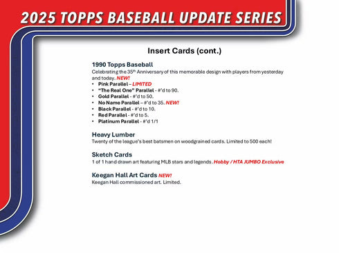 25 TOPPS UPDATE BASEBALL HOBBY