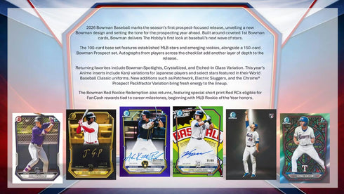 26 TOPPS BOWMAN BASEBALL HOBBY