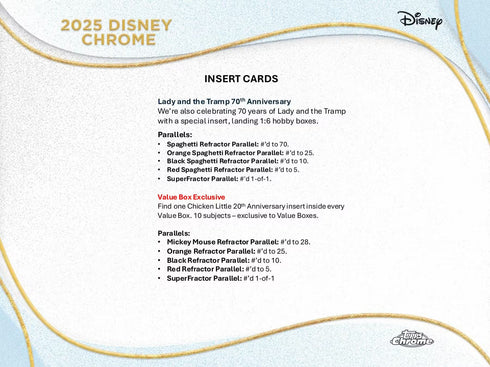25 TOPPS CHROME DISNEY BLASTER