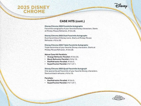 25 TOPPS CHROME DISNEY BLASTER