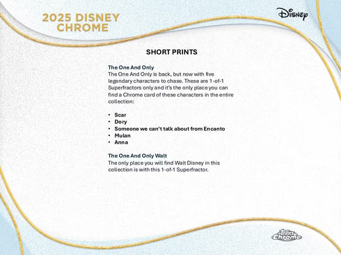 25 TOPPS CHROME DISNEY BLASTER