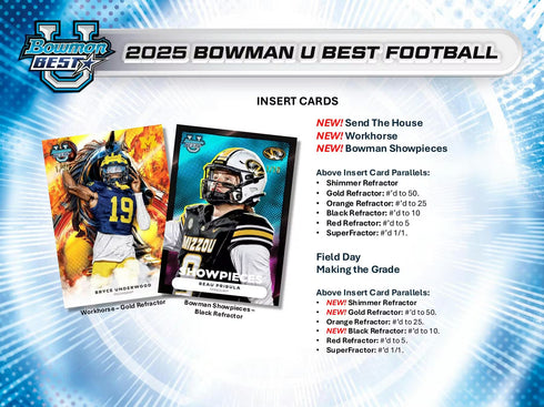 25 TOPPS BOWMAN BEST U FOOTBALL