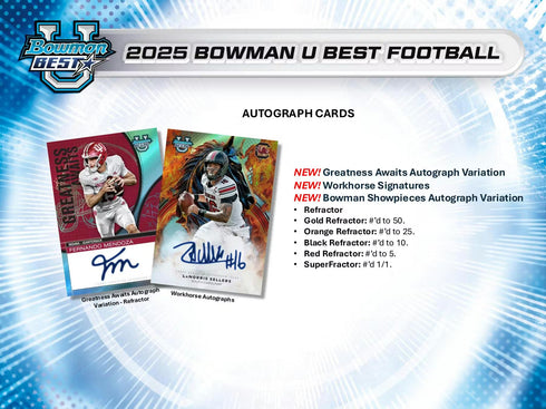 25 TOPPS BOWMAN BEST U FOOTBALL