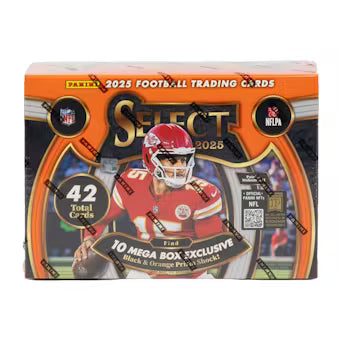 25 PANINI SELECT FOOTBALL HOBBY MEGA