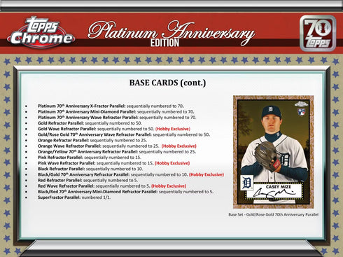 21 TOPPS PLATINUM ANNIVERSARY HOBBY BASEBALL