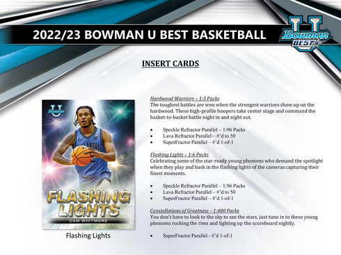 22 TOPPS BOWMAN U BEST BASKETBALL