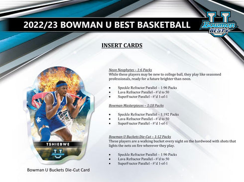 22 TOPPS BOWMAN U BEST BASKETBALL