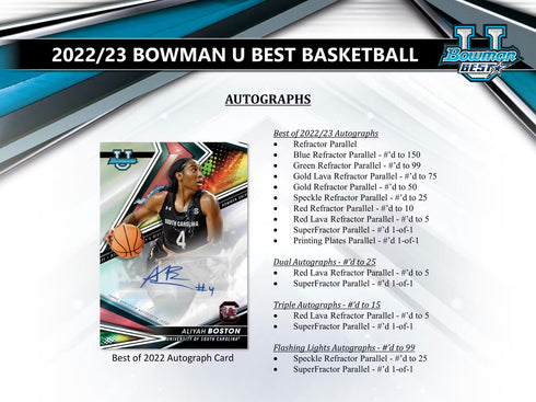 22 TOPPS BOWMAN U BEST BASKETBALL