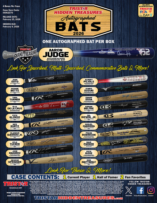 2026 TRI-STAR HIDDEN TREASURES AUTOGRAPH BASEBALL BATS