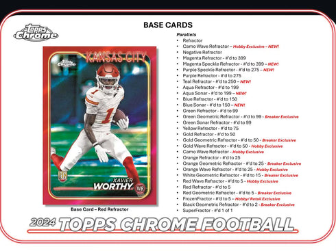 24 TOPPS CHROME HOBBY FOOTBALL