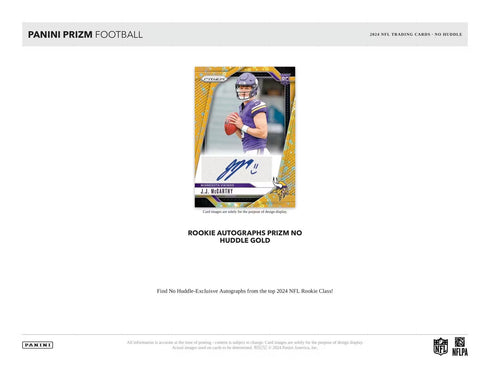 24 PANINI PRIZM NO HUDDLE FOOTBALL
