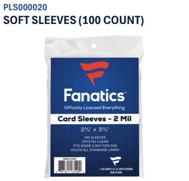 FANATICS SOFT SLEEVES REG 100CT default