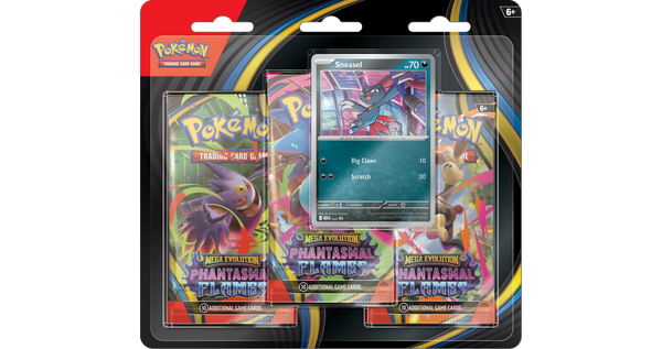 POKEMON M.E. PHANTASMAL FLAMES 3PK BLISTER-Limit 10 units