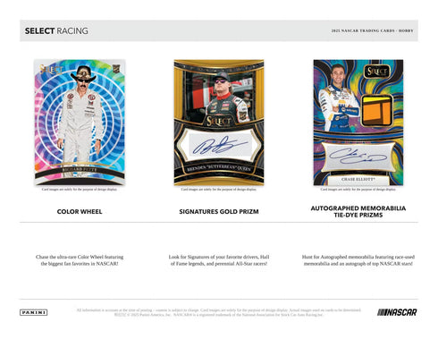 25 PANINI SELECT HOBBY RACING