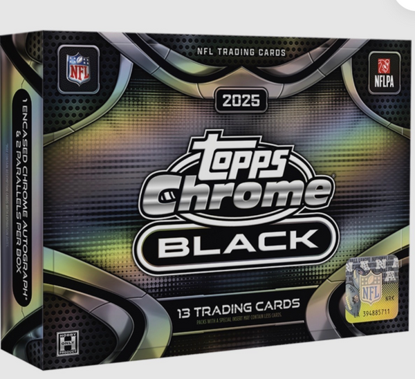 25 TOPPS CHROME BLACK FOOTBALL