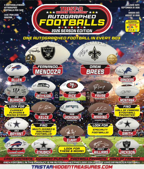 2026 TRI-STAR AUTOGRAPHED FOOTBALLS