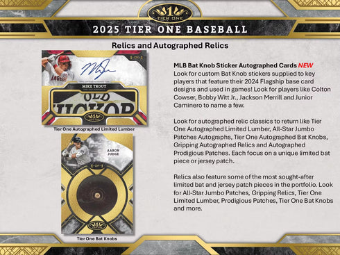25 TOPPS TIER ONE BASEBALL