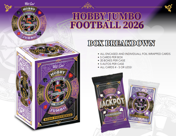2026 WILD CARD JUMBO 5 CARD DRAW FOOTBALL