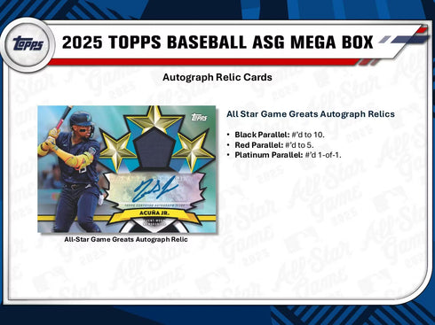 25 TOPPS ALL STAR MEGA BOX