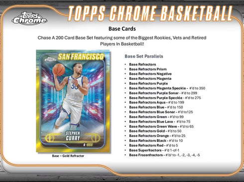 24 TOPPS CHROME HOBBY BASKETBALL